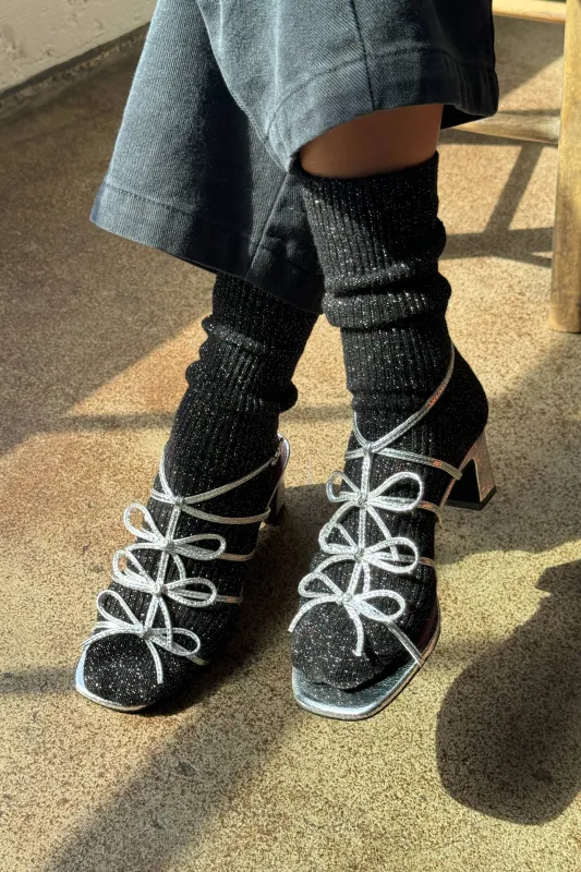 Le Bon Shoppe | Winter Sparkle Socks - Black made by Le Bon Shoppe
