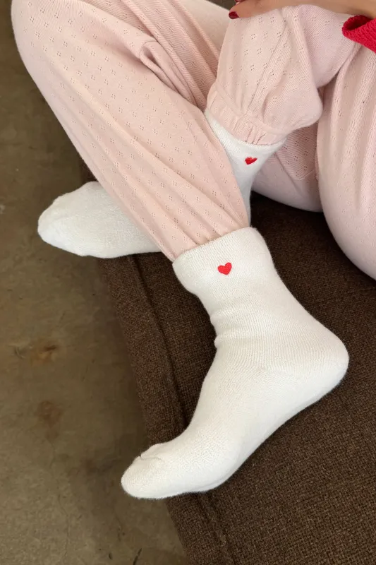 Le Bon Shoppe | Embroidered Cloud Socks - White sold by Fort