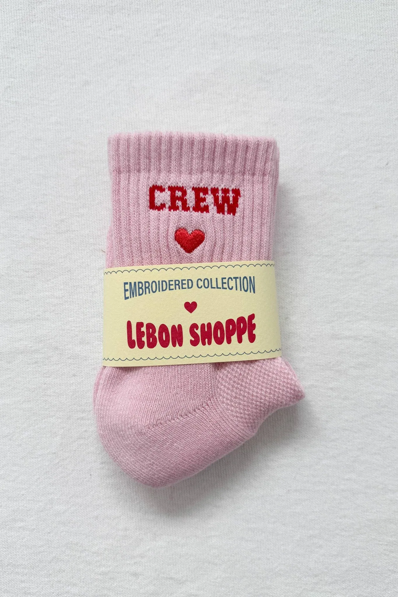 Le Bon Shoppe | Embroidered Crew Socks - Strawberry sold by Fort product image thumbnail 4