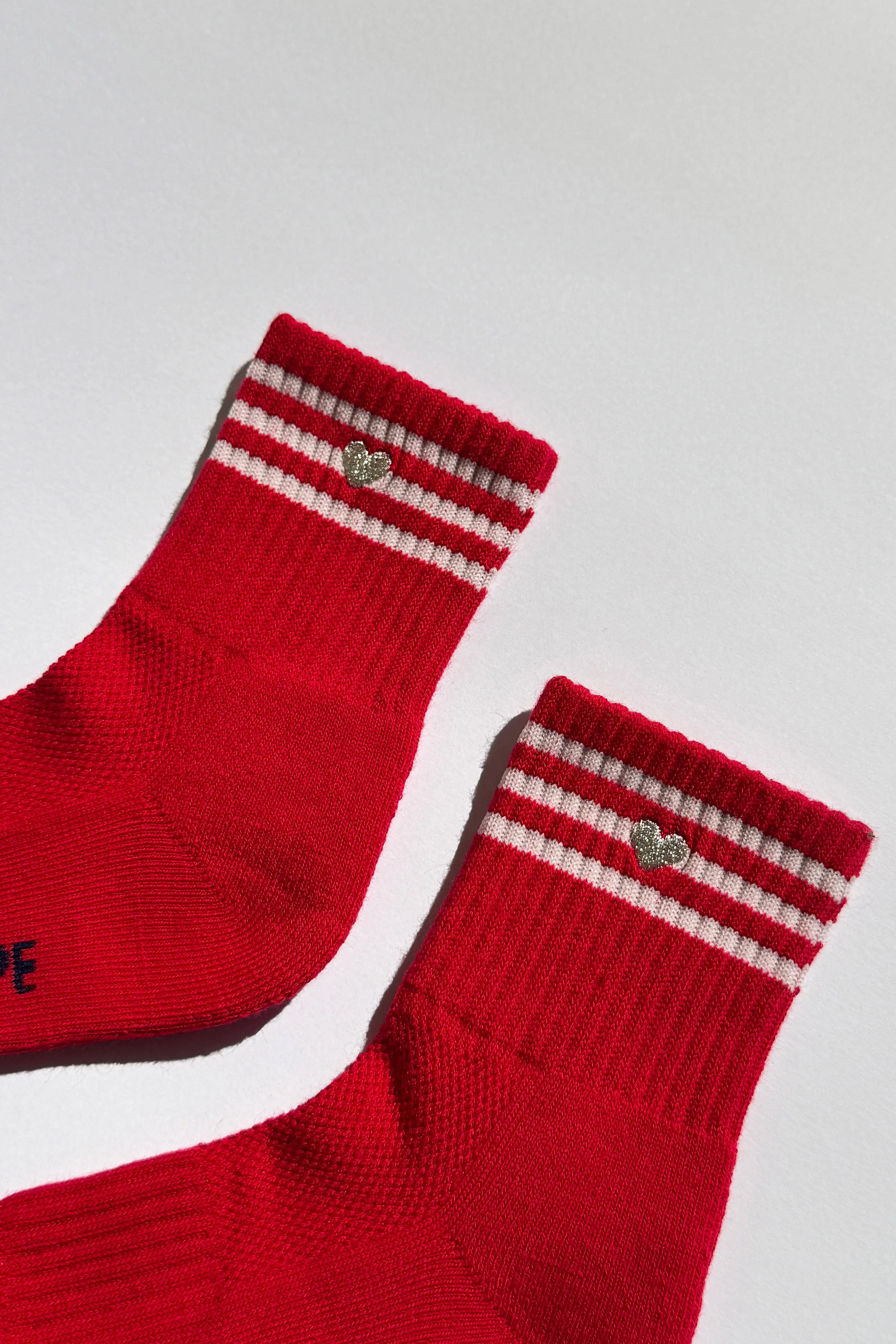 Le Bon Shoppe | Embroidered Girlfriend Socks - Scarlet sold by Fort product image thumbnail 4