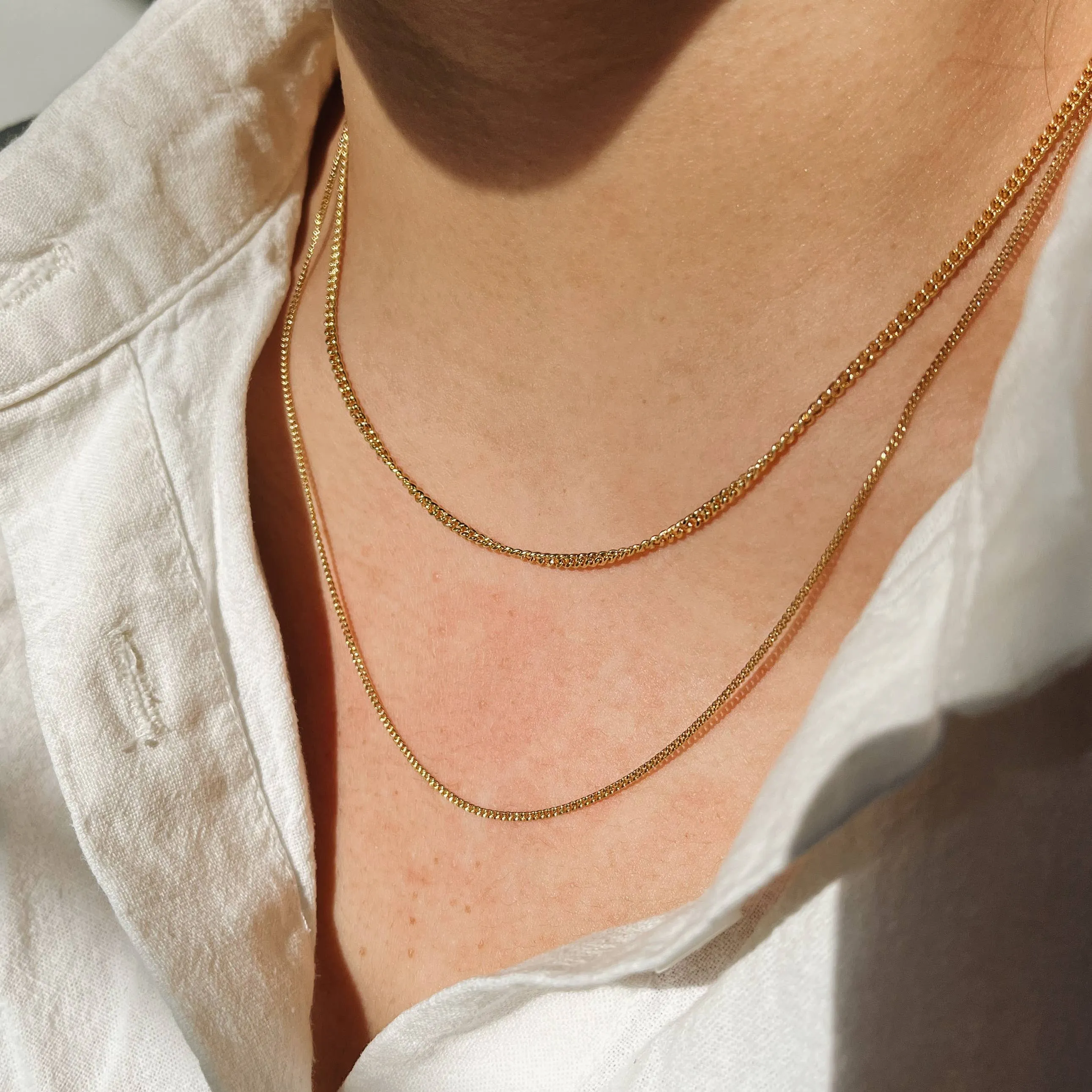 Kara Yoo | Thin Curb Necklace - Silver sold by Fort product image thumbnail 3