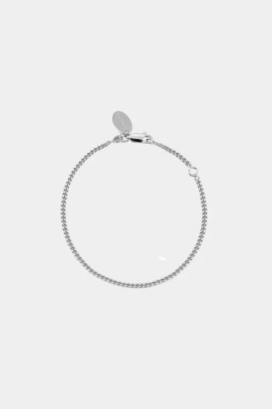 Kara Yoo | Thin Curb Bracelet - Silver made by Kara Yoo