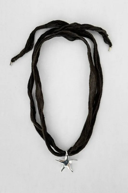 Kara Yoo | Estelle Necklace on Fairy Silk - Silver sold by Fort