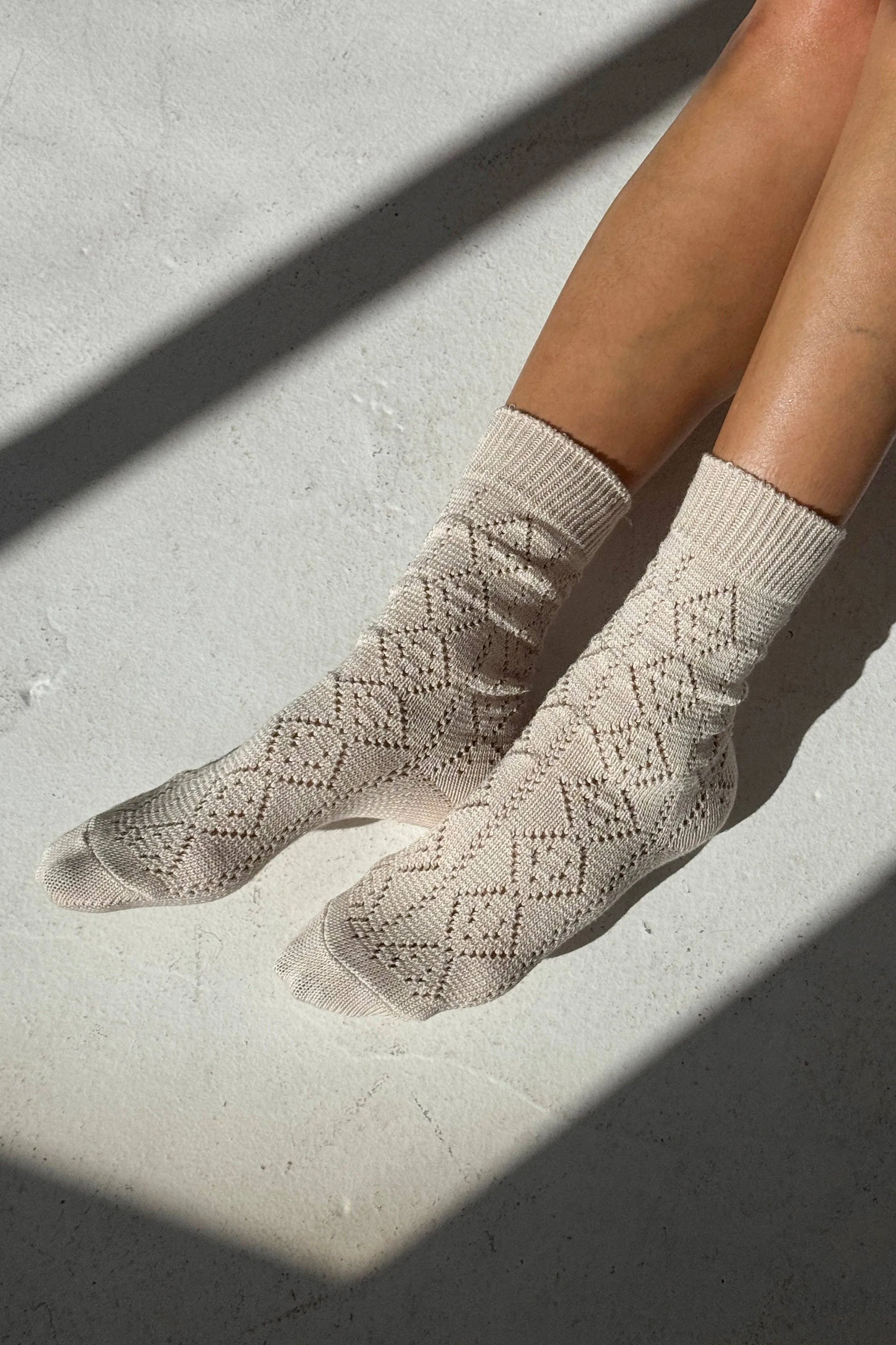 Le Bon Shoppe | Modal Eyelet Socks - Oyster sold by Fort product image thumbnail 3