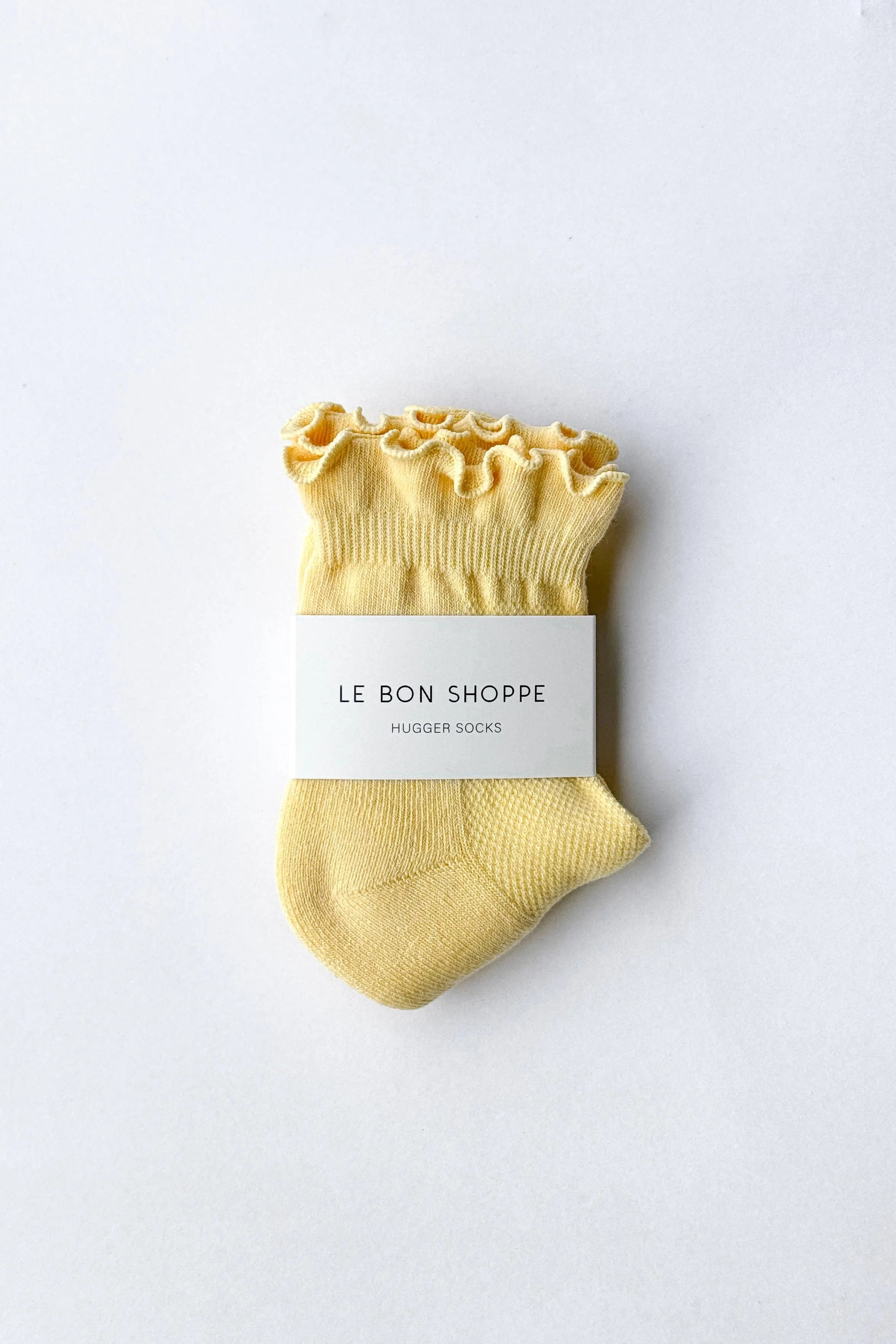 Le Bon Shoppe | Ruffled Hugger Crew Socks - Banana Cream / Red sold by Fort product image thumbnail 4