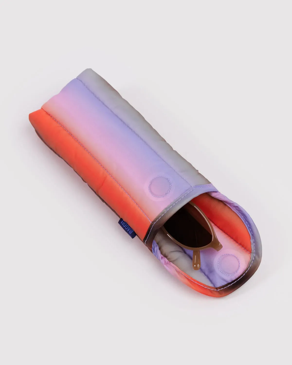 Baggu | Puffy Glasses Case - Gradient Stripe Poppy & Lilac sold by Fort product image thumbnail 2