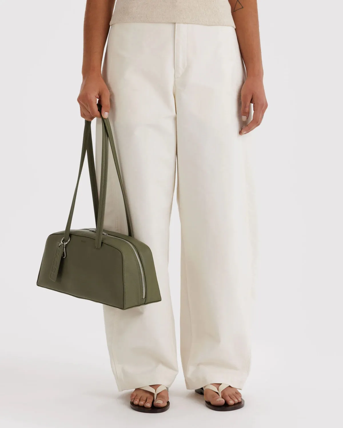 Baggu | Recycled Leather Bowler Bag - Loden sold by Fort