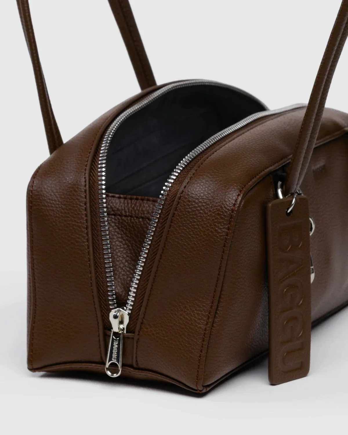 Baggu | Small Recycled Leather Bowler Bag - Brown sold by Fort product image thumbnail 5