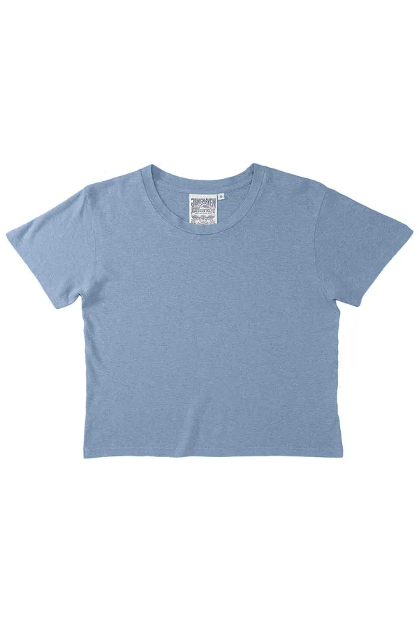 Jungmaven | Cropped Lorel Tee - Rain Washed sold by Fort