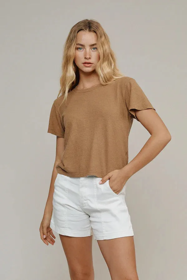 Jungmaven | Cropped Lorel Tee - Rain Washed sold by Fort product image thumbnail 2