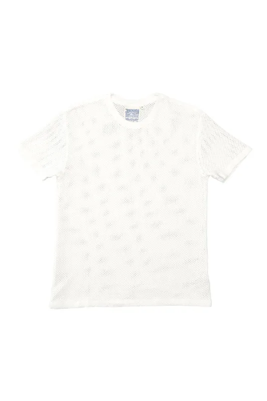Jungmaven | Highline Mesh Tee - Washed White - Unisex made by Fort