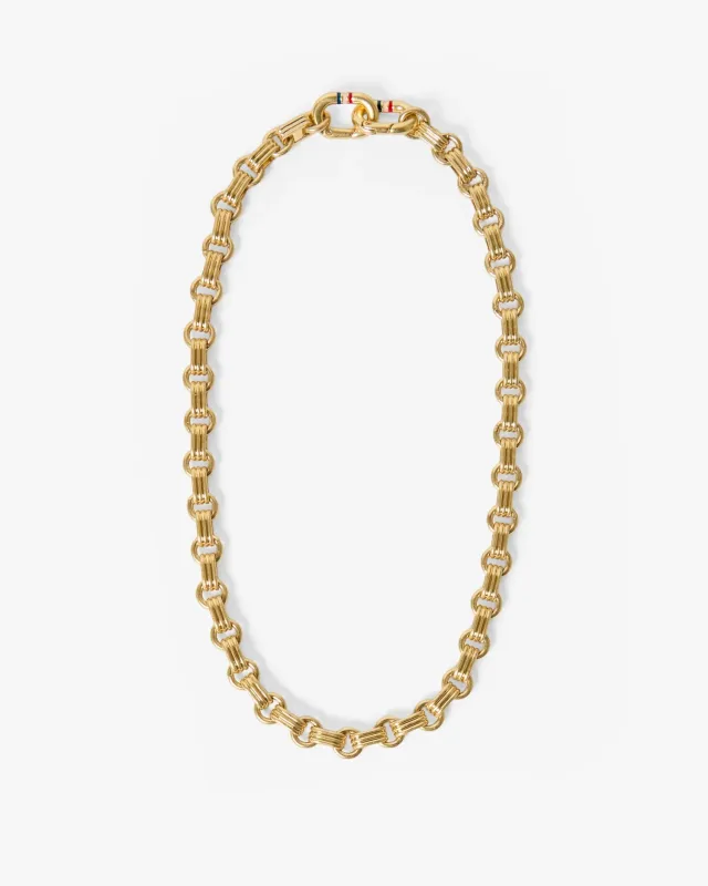 Clare V. | Le Story Chain Necklace - Vintage Gold sold by Fort