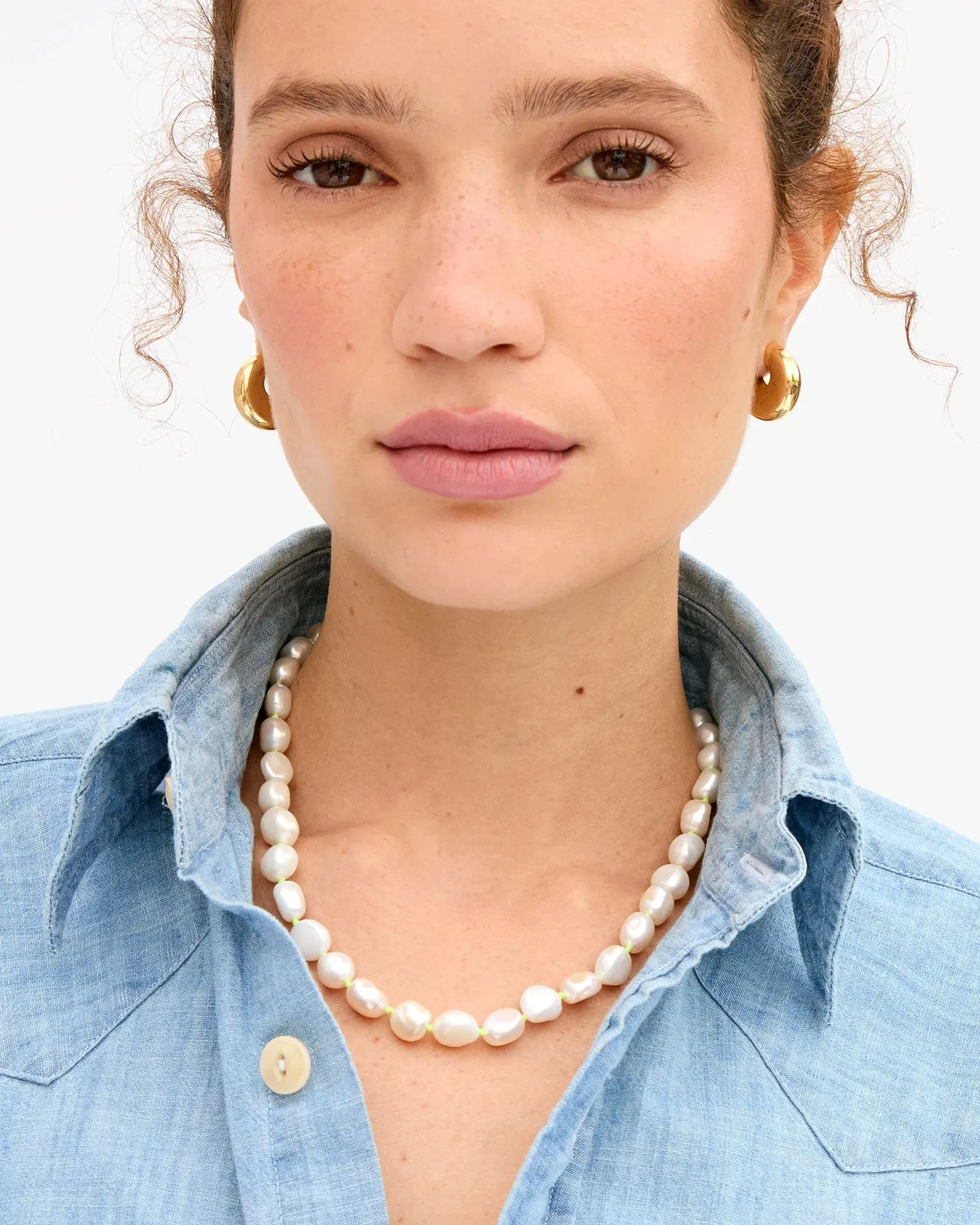 Clare V. | Le Pearl Necklace - Cream sold by Fort product image thumbnail 3