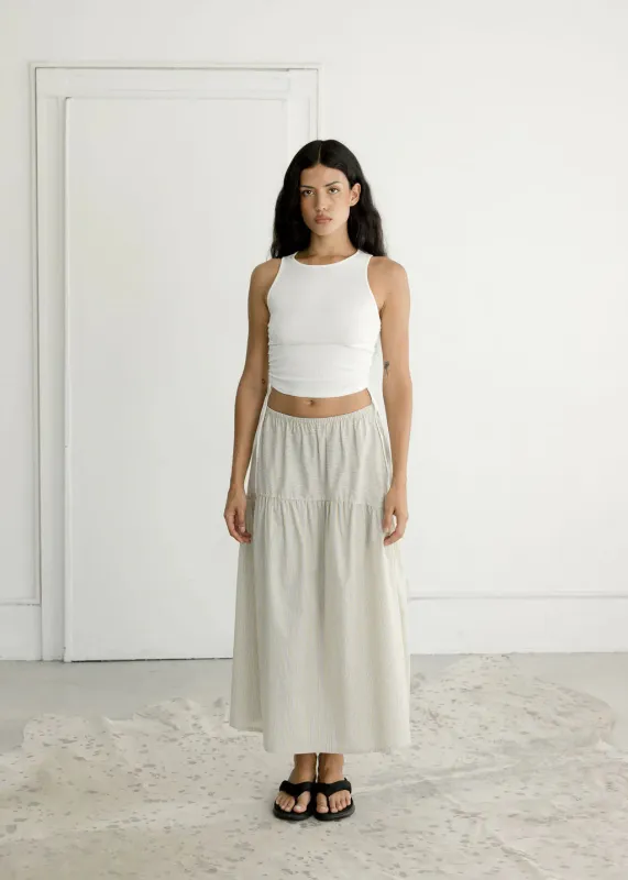 A Bronze Age | Field Skirt - Marigold Stripe sold by Fort