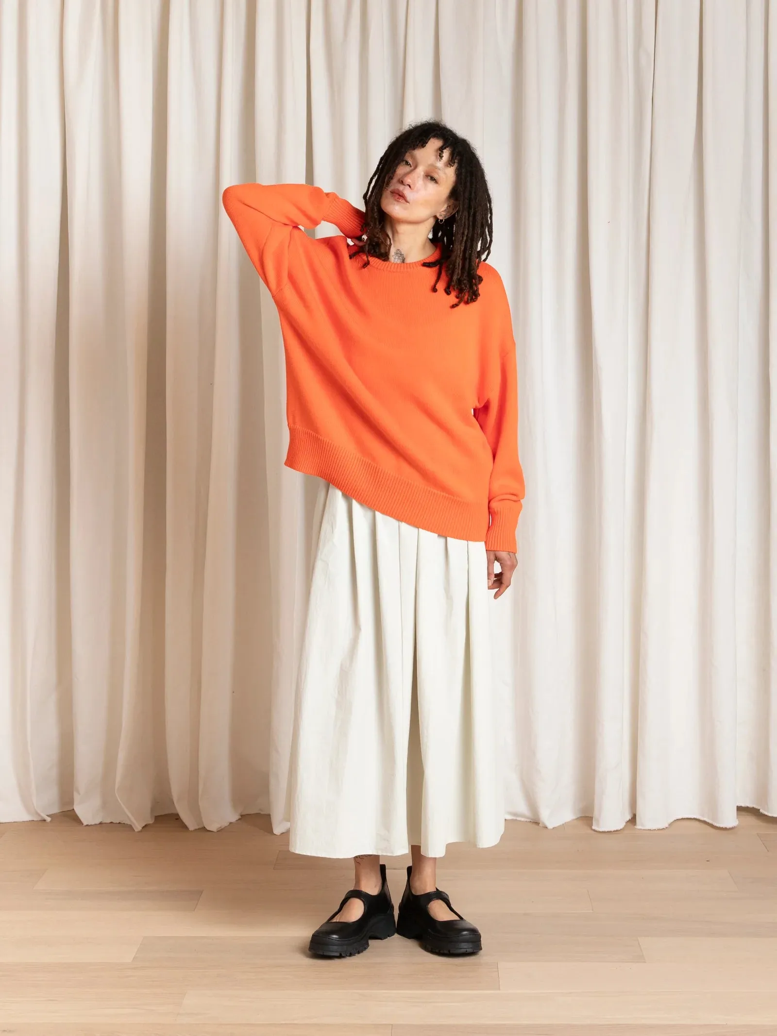 Ali Golden | Chunky Cotton Pullover - Neon Orange sold by Fort product image thumbnail 2