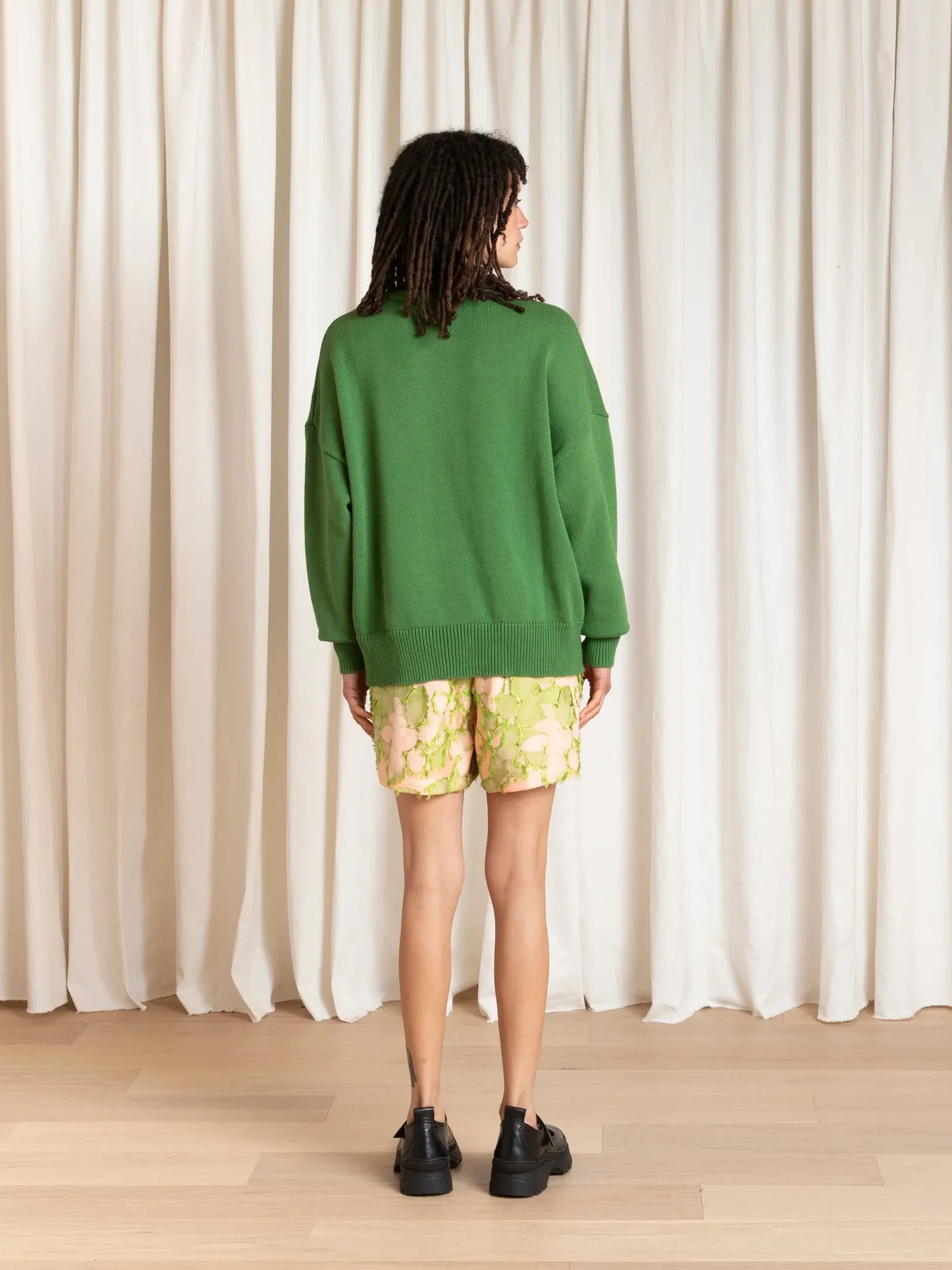 Ali Golden | Chunky Cotton Pullover - Grass Green sold by Fort product image thumbnail 4
