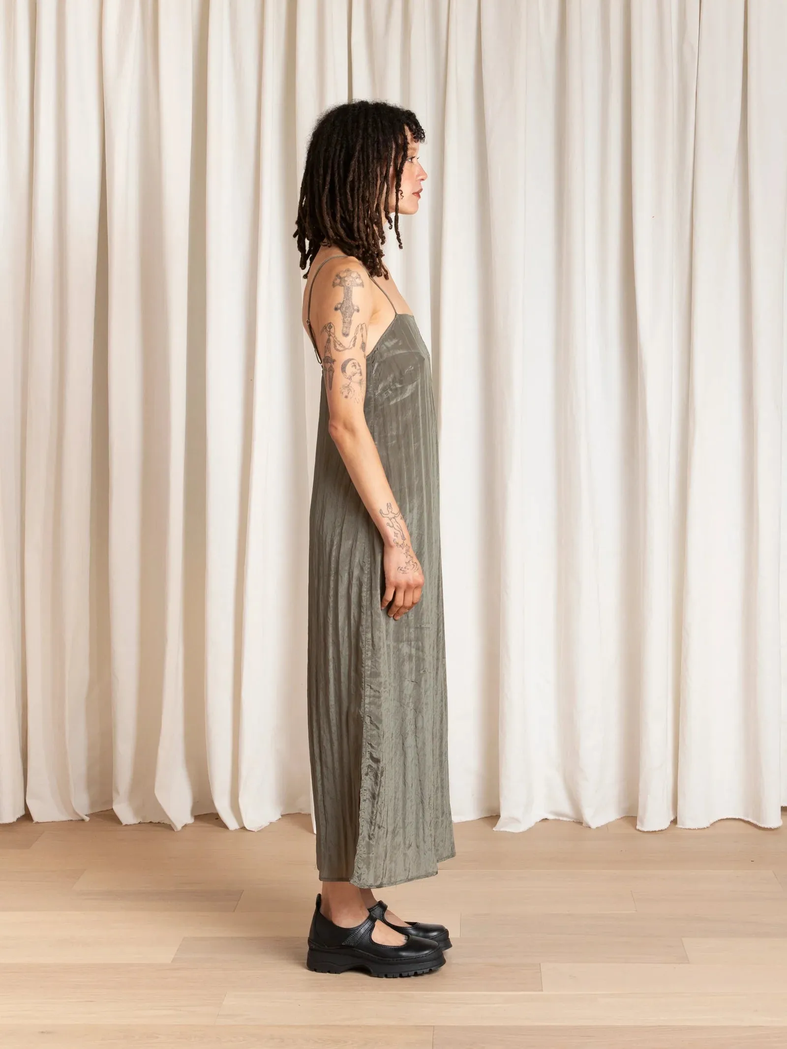 Ali Golden | Square Neck Slip Dress - Sage sold by Fort product image thumbnail 3