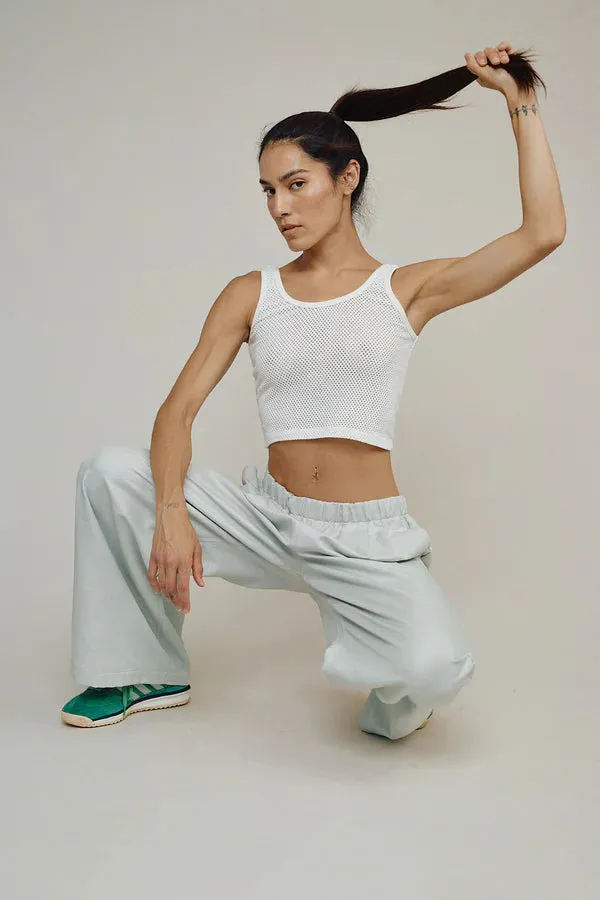 Jungmaven | Sporty Mesh Tank - Washed White sold by Fort