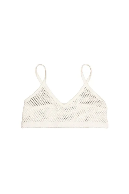 Jungmaven | Mesh Bralette - Washed White made by Fort