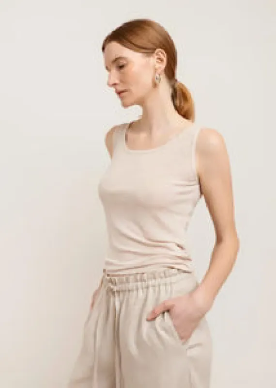 Paper Label | Sana Sheer Tank - Oatmeal sold by Fort