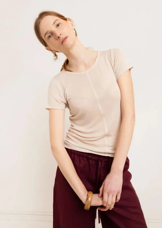 Paper Label | Echo Sheer T-Shirt - Oatmeal sold by Fort