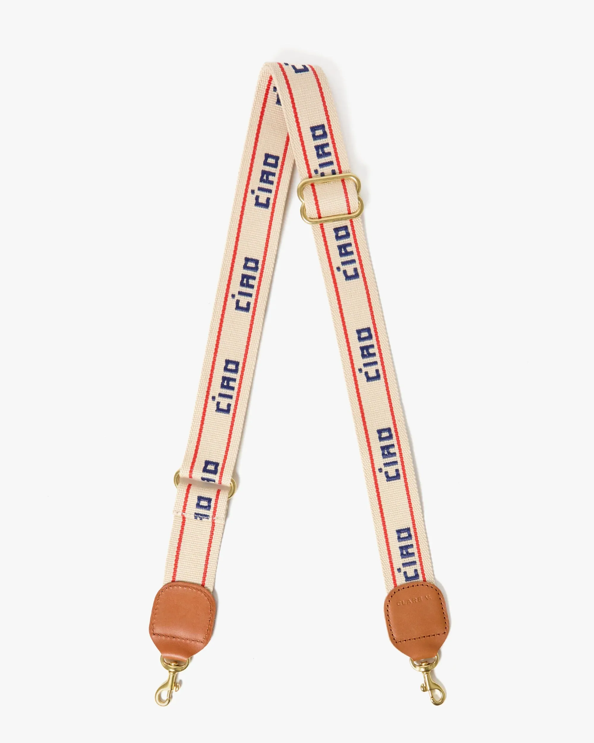 Clare V | Adjustable Crossbody Strap - Ciao w/ Double Stripe sold by Fort
