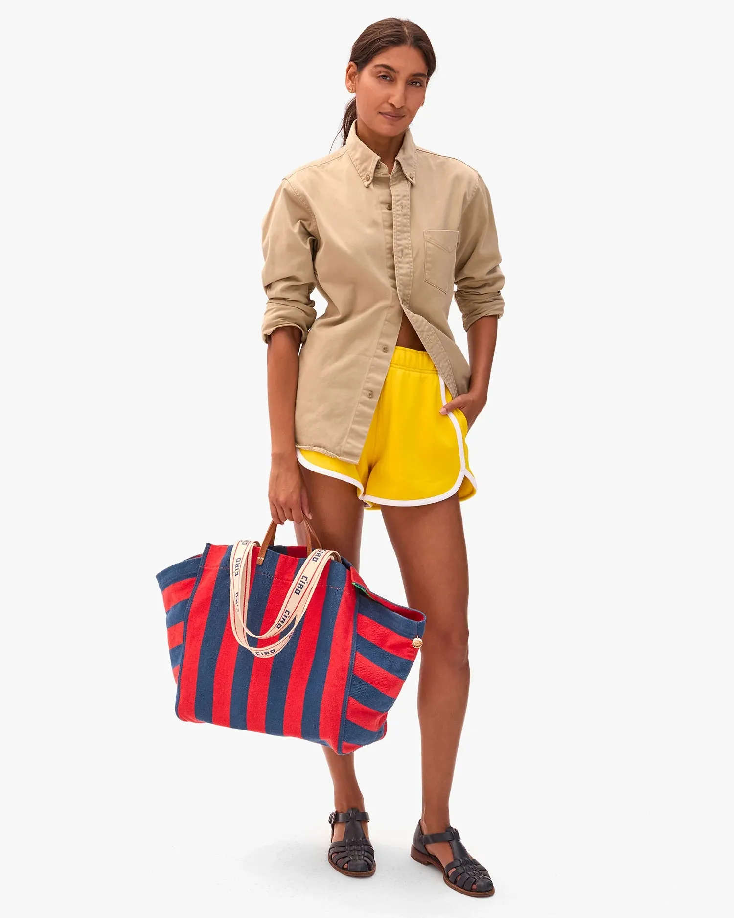 Clare V. | La Cote Tote - Canvas Stripe sold by Fort product image thumbnail 2