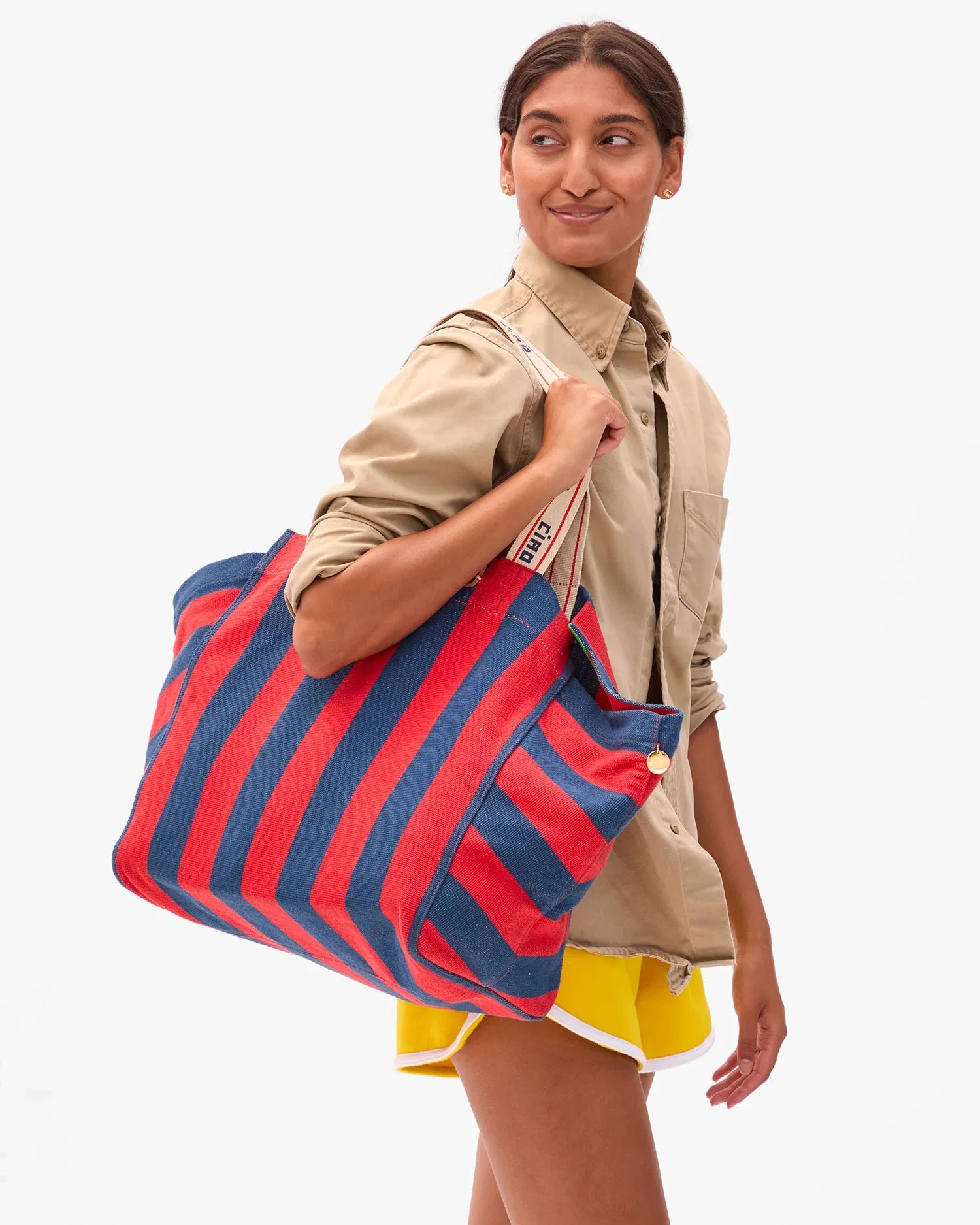 Clare V. | La Cote Tote - Canvas Stripe sold by Fort product image thumbnail 5