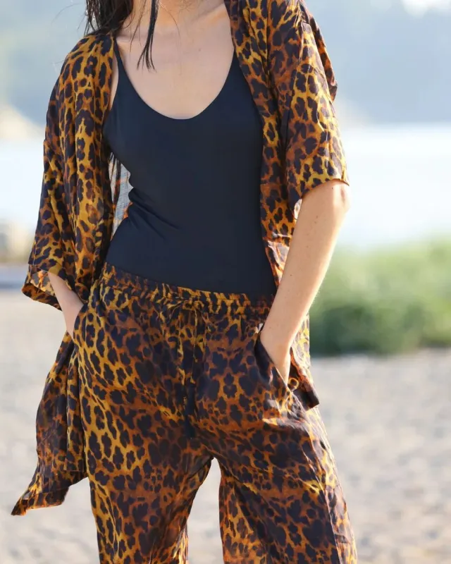 Fenntessa Swim | Care Free Beach Pants - Leopard made by Fort