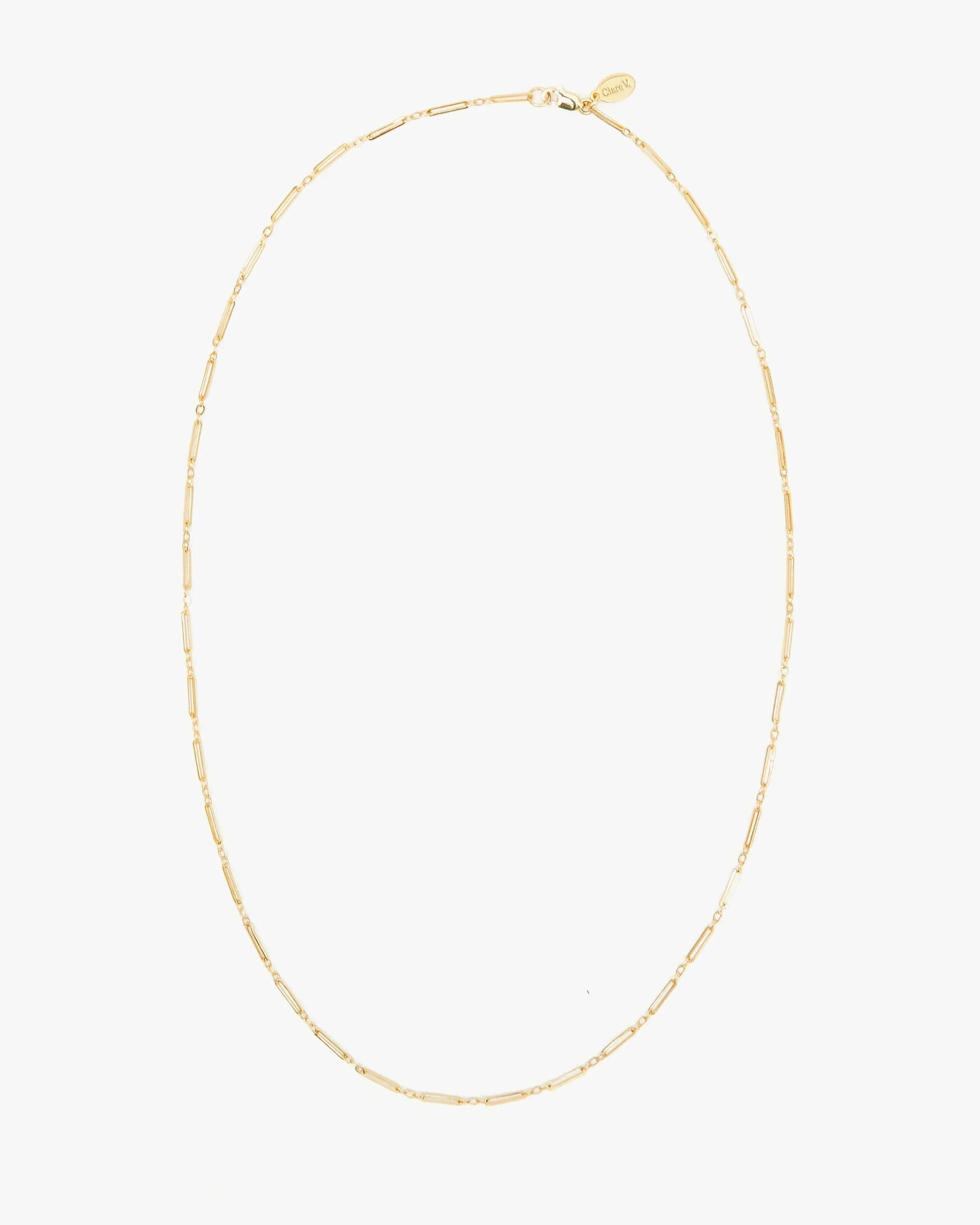 Clare V. | Fine Paperclip Charm Chain 24" sold by Fort