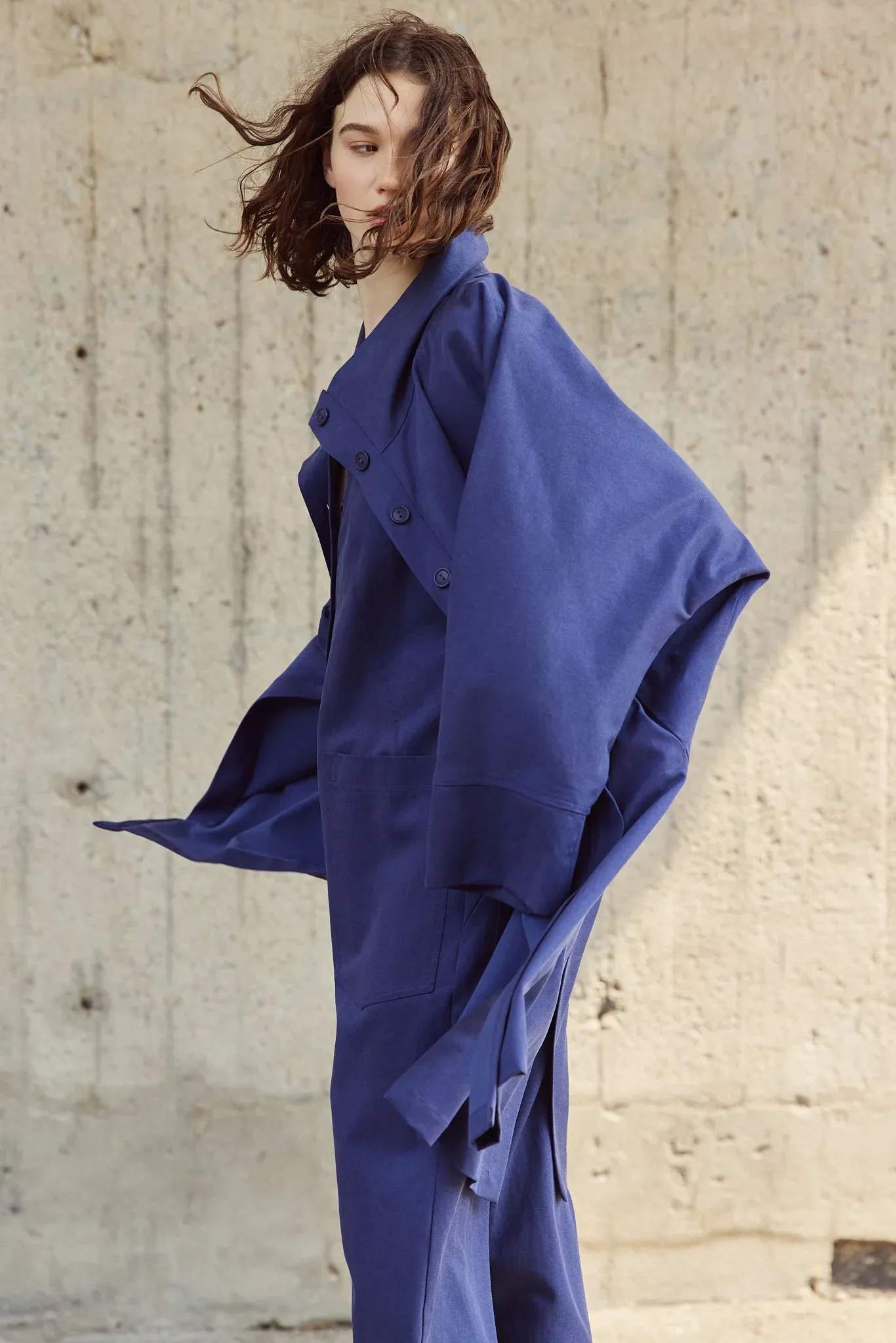 Eve Gravel | Pope Jacket - Midnight Blue sold by Fort product image thumbnail 2
