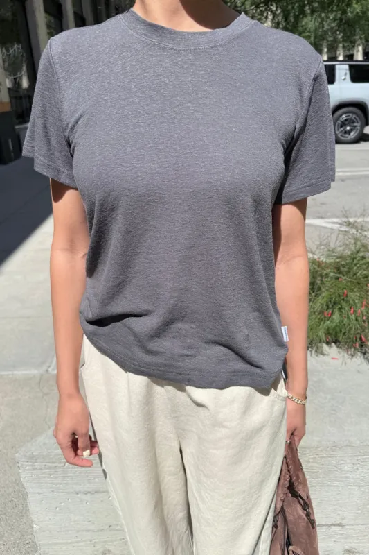 Le Bon Shoppe | Bo Linen Blend Tee - Charcoal made by Le Bon Shoppe
