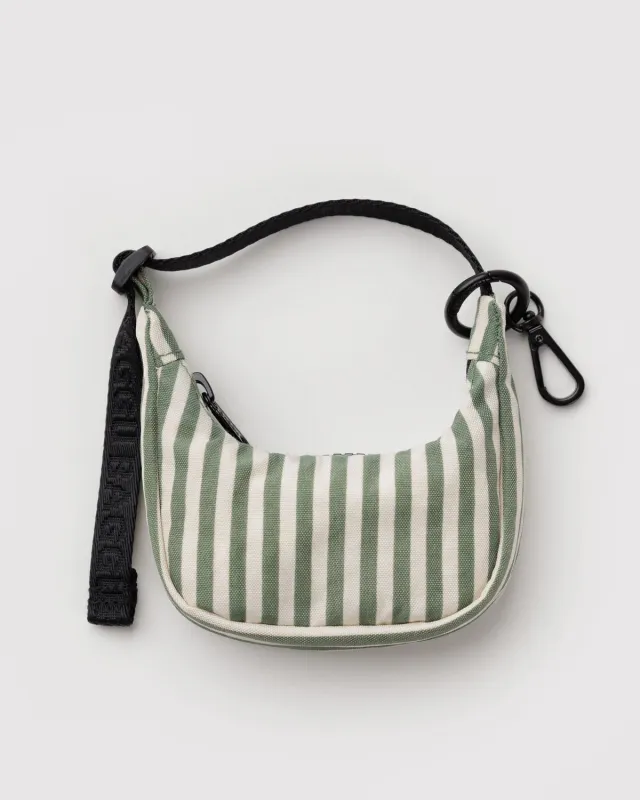 Baggu | Crescent Bag Charm - Sage Stripe made by BAGGU