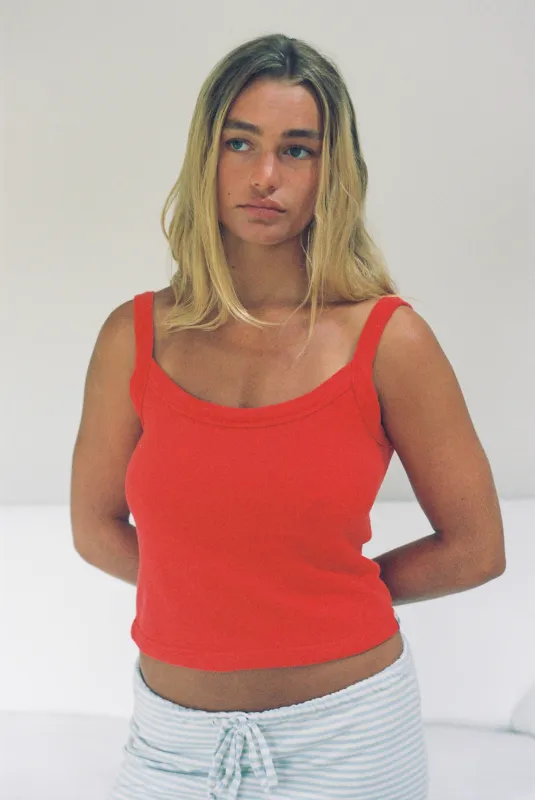Merge | Hemp Breeze Tank Top - Poppy Red made by Fort