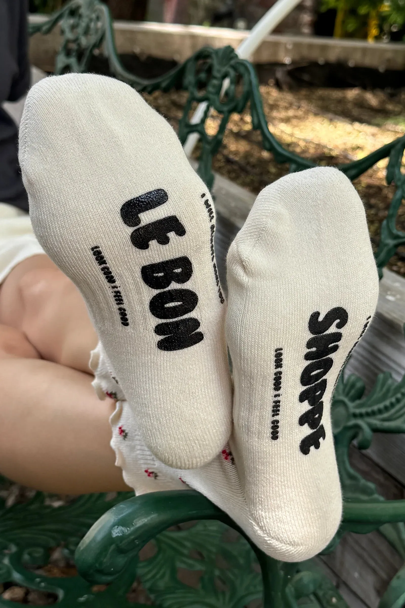 Le Bon Shoppe | Petal Ruffled Hugger Crew Socks - Cream sold by Fort product image thumbnail 5