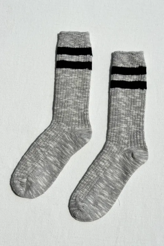 Le Bon Shoppe | Cottage Varsity Socks - Grey made by Fort