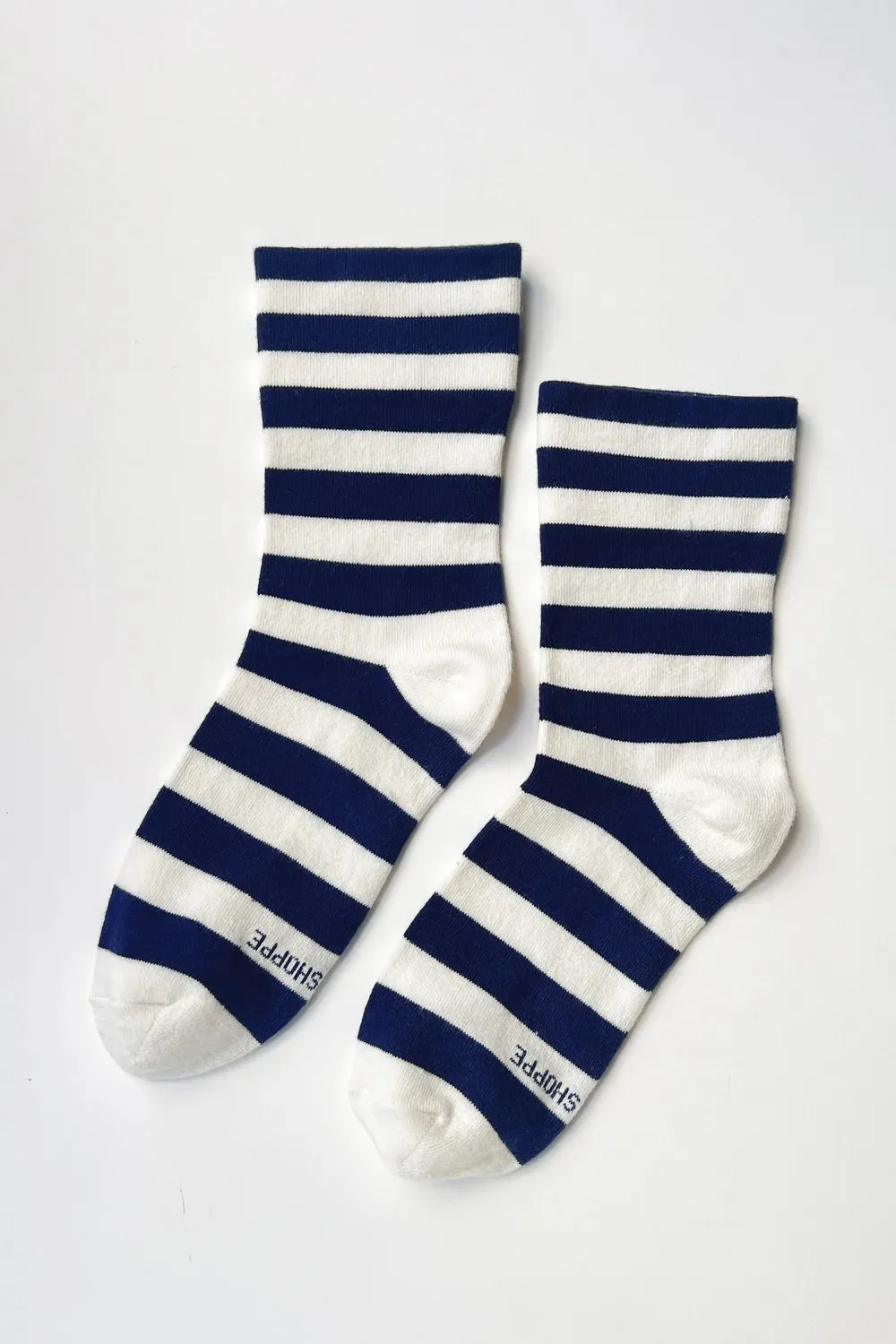 Le Bon Shoppe | Wide Wally Socks - Navy sold by Fort product image thumbnail 2