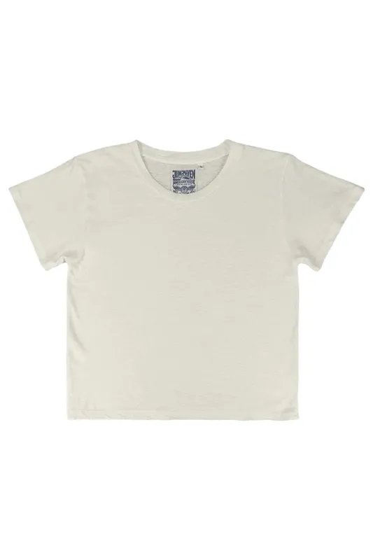 Jungmaven | Cropped Lorel Tee - Washed White made by Fort