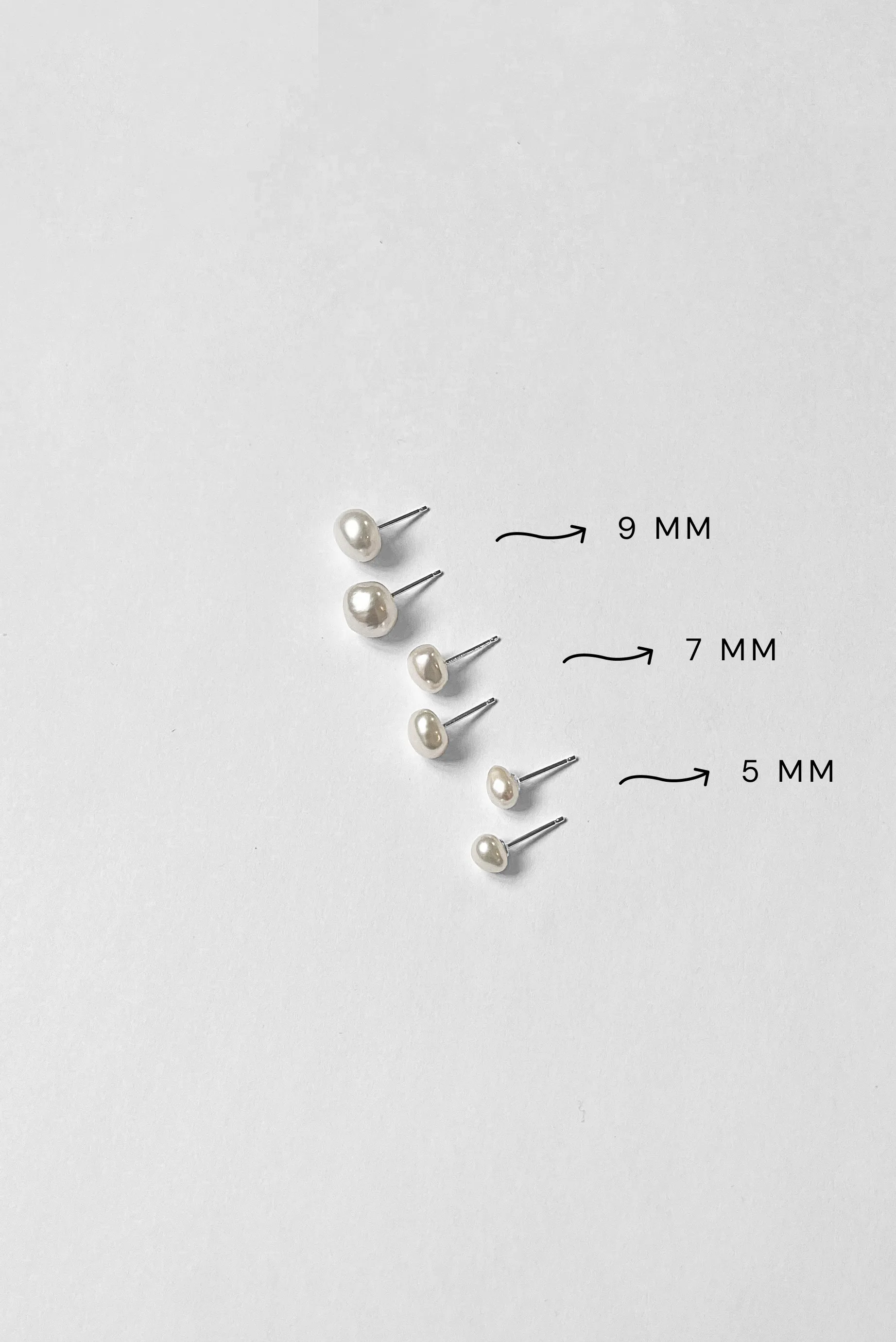 Kara Yoo | Keshi Pearl Studs - 5mm sold by Fort product image thumbnail 3