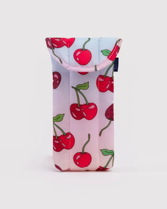 Baggu | Puffy Glasses Case - Cherries made by BAGGU