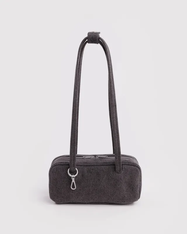 Baggu | Small Denim Bowler Bag - Washed Black Denim made by Fort
