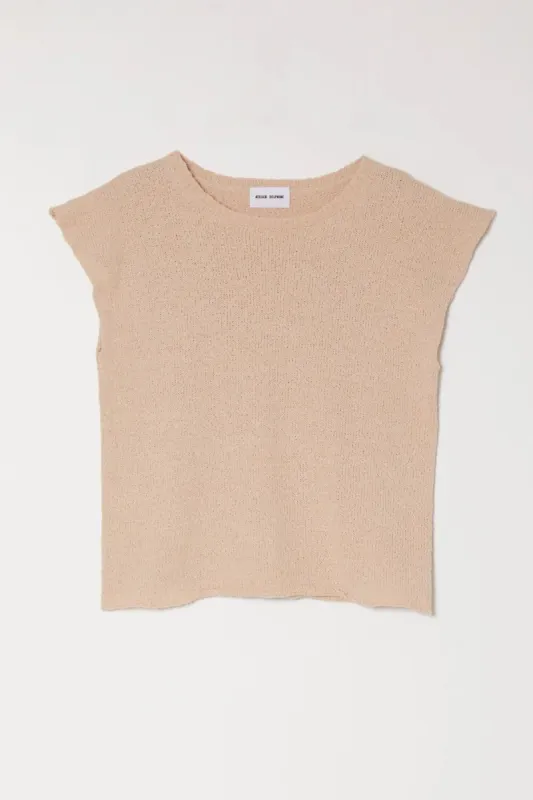 Atelierdelphine | Cap Sleeve T - Cream sold by Fort