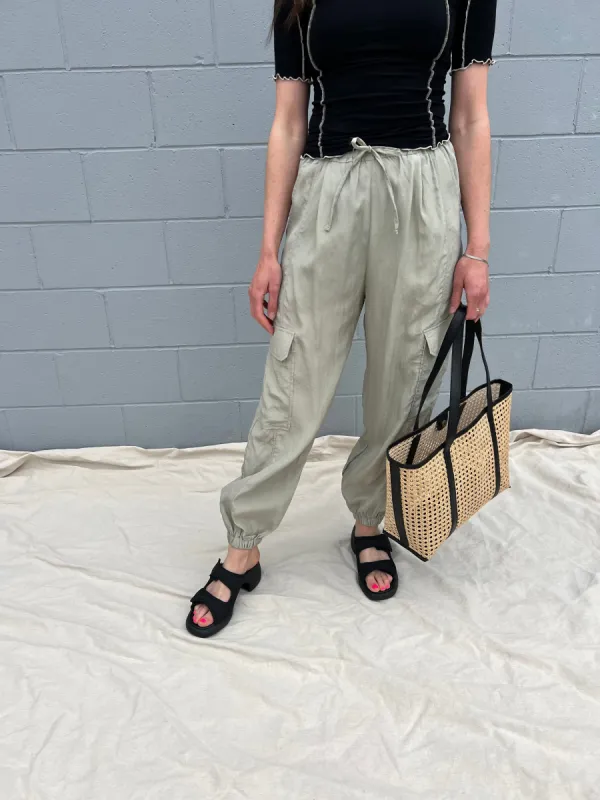 Mijeong Park | Lightweight Cargo Pant - Mint sold by Fort