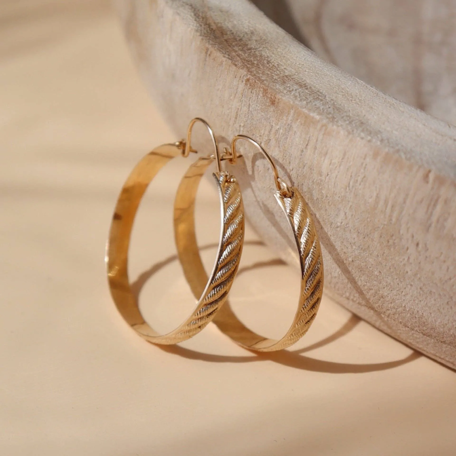 Token Jewelry | Ripple Hoops - 14k Gold Fill sold by Fort product image thumbnail 5