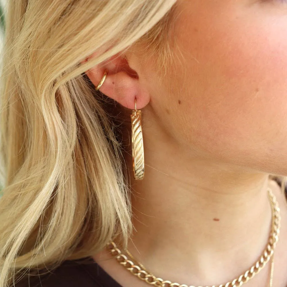 Token Jewelry | Ripple Hoops - 14k Gold Fill sold by Fort product image thumbnail 4