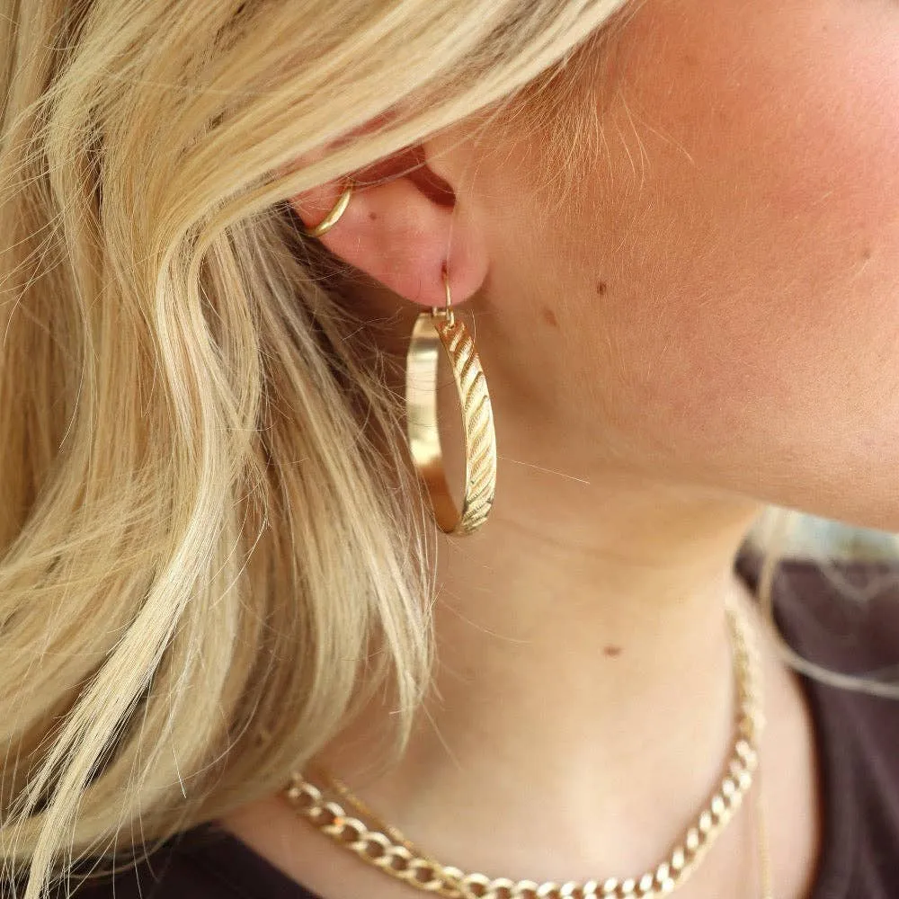 Token Jewelry | Ripple Hoops - 14k Gold Fill sold by Fort product image thumbnail 3