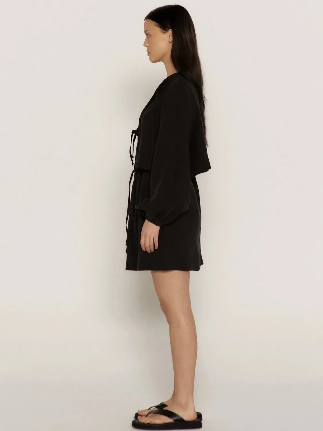 Boheme Goods | the Mini Skirt - Black Linen sold by Fort product image thumbnail 2