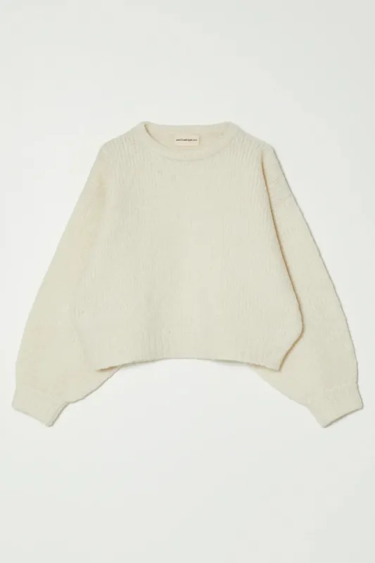 Atelier Delphine | Balloon Sleeve Sweater - Cream sold by Fort