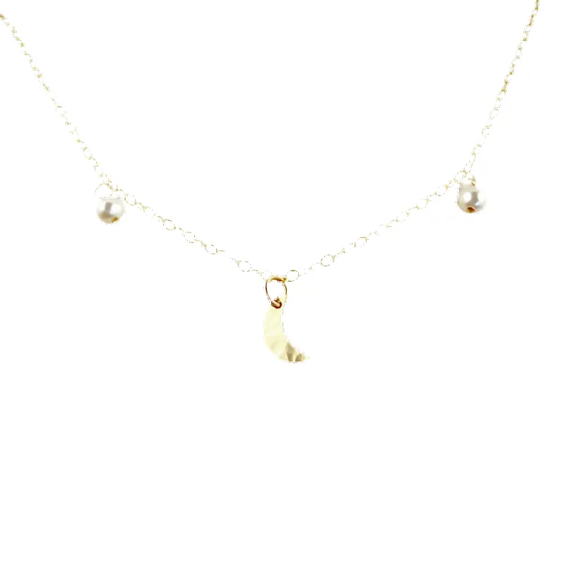 Devi Arts Collective | Dreamer Moon and Pearl Necklace sold by Fort