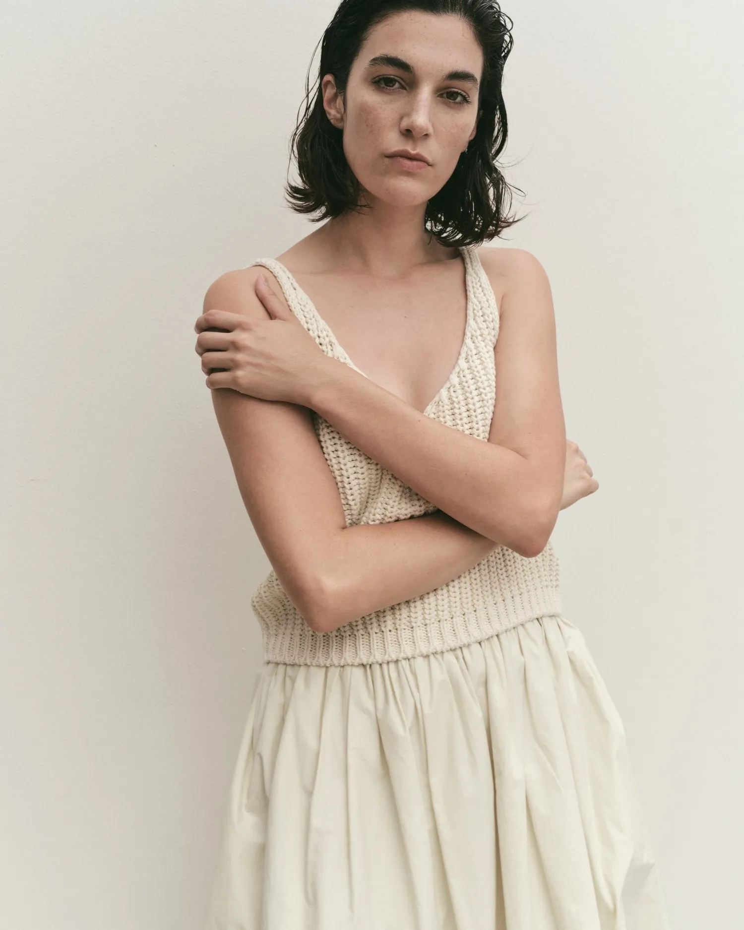 Mijeong Park | Cotton Blend Knit Tank - Cream sold by Fort product image thumbnail 3